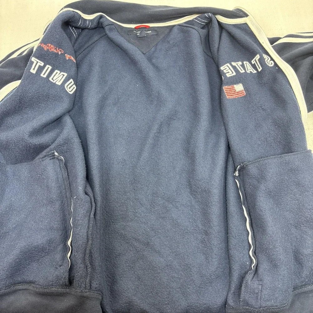 Tommy Hilfiger‎ Mens United States Embroidered Track Jacket Navy USA Size XL
